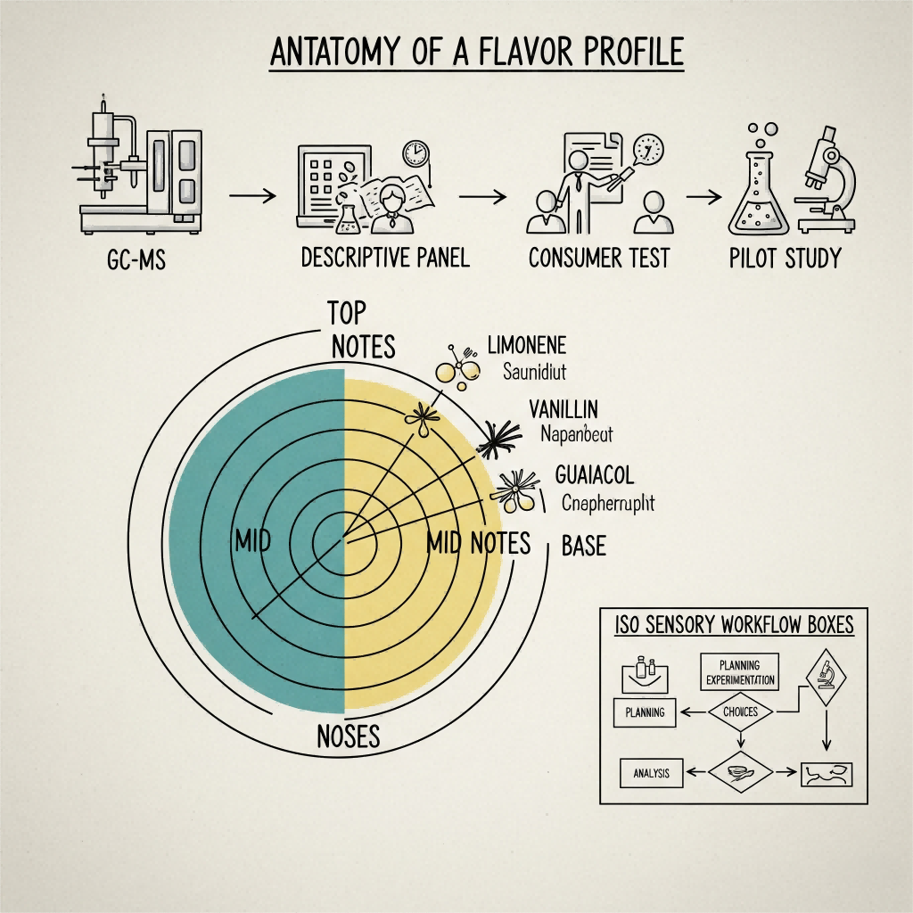 Un viaje de la ciencia a la experiencia sensorial de los sabores de los sabores de alimentos y bebidas