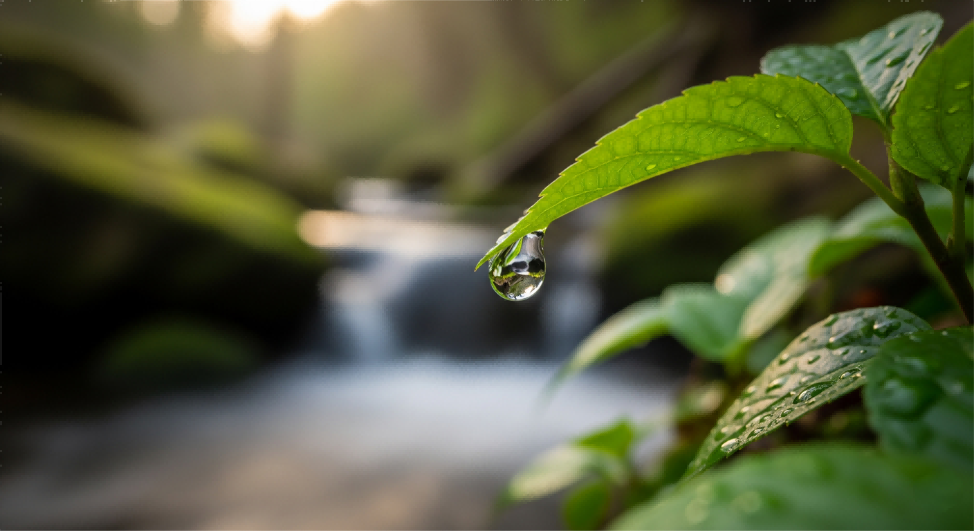 A modern food product, such as a beverage can or snack bag, is depicted with a stylized and integrated design featuring eco-friendly icons like a leaf, recycling symbol, and reduced waste symbol. Изображение имеет реалистичный эффект стрельбы, передавая качество и устойчивость.
