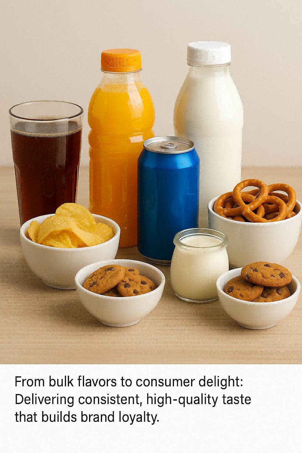 美味的饮料和零食组合食品和饮料口味+Cuiguai味道