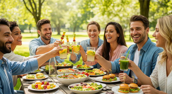 一种基于植物的饮食促进活跃的生活方式和享用食物和饮料口味Cuiguai风味