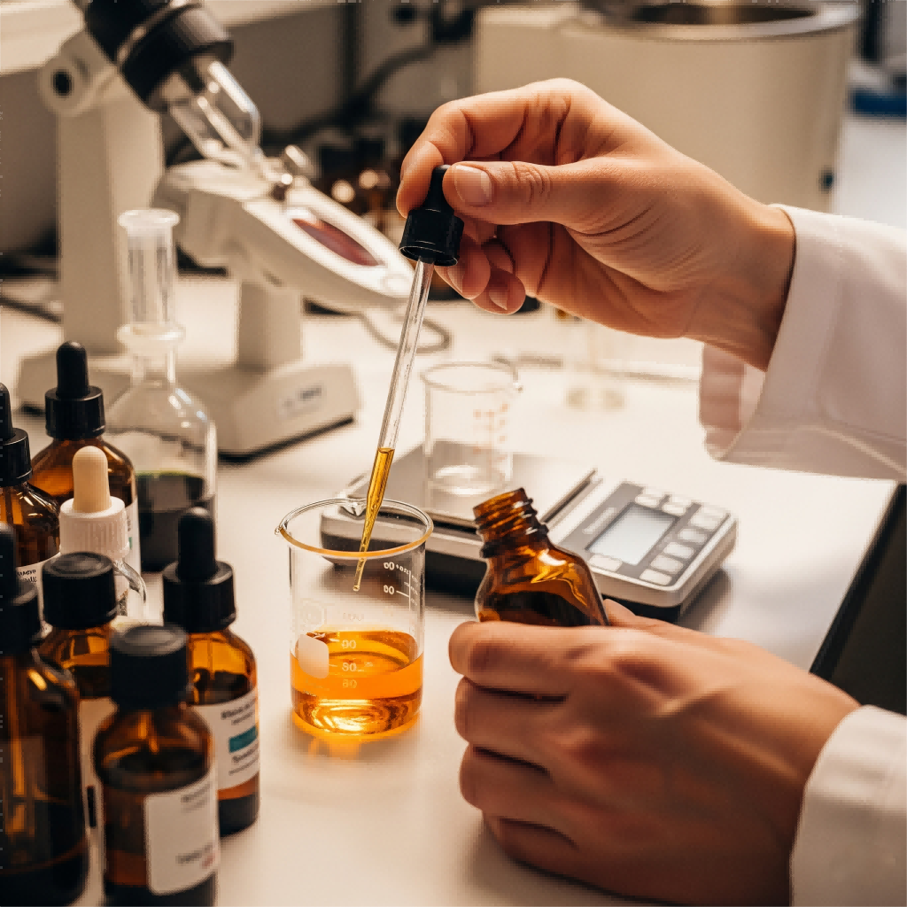 Expert flavorist creating unique food and beverage taste profiles