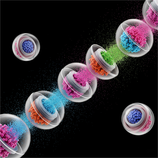 A conceptual image illustrating microencapsulation Food and beverage flavors