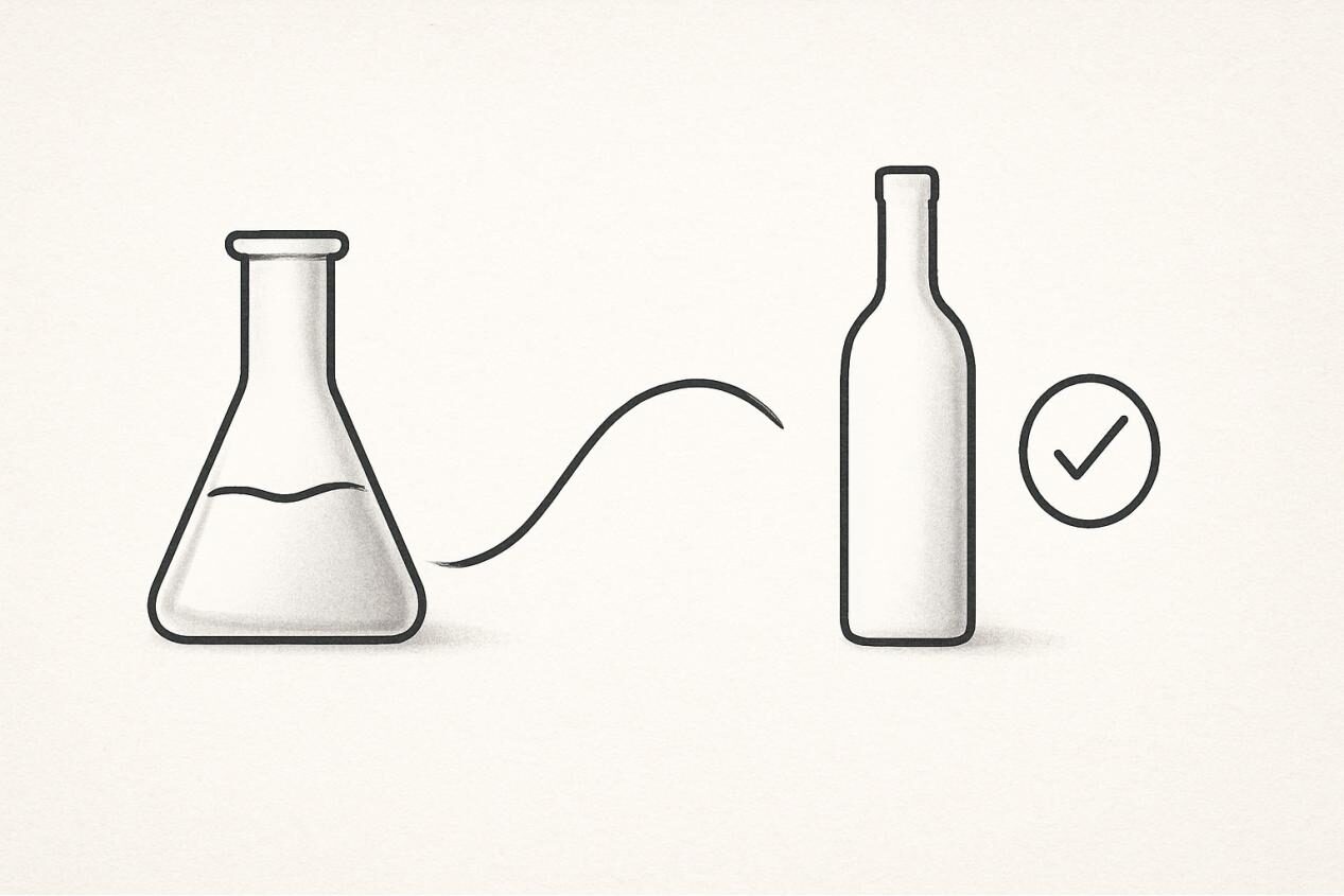Food flavor laboratory bottles with innovative packaging design