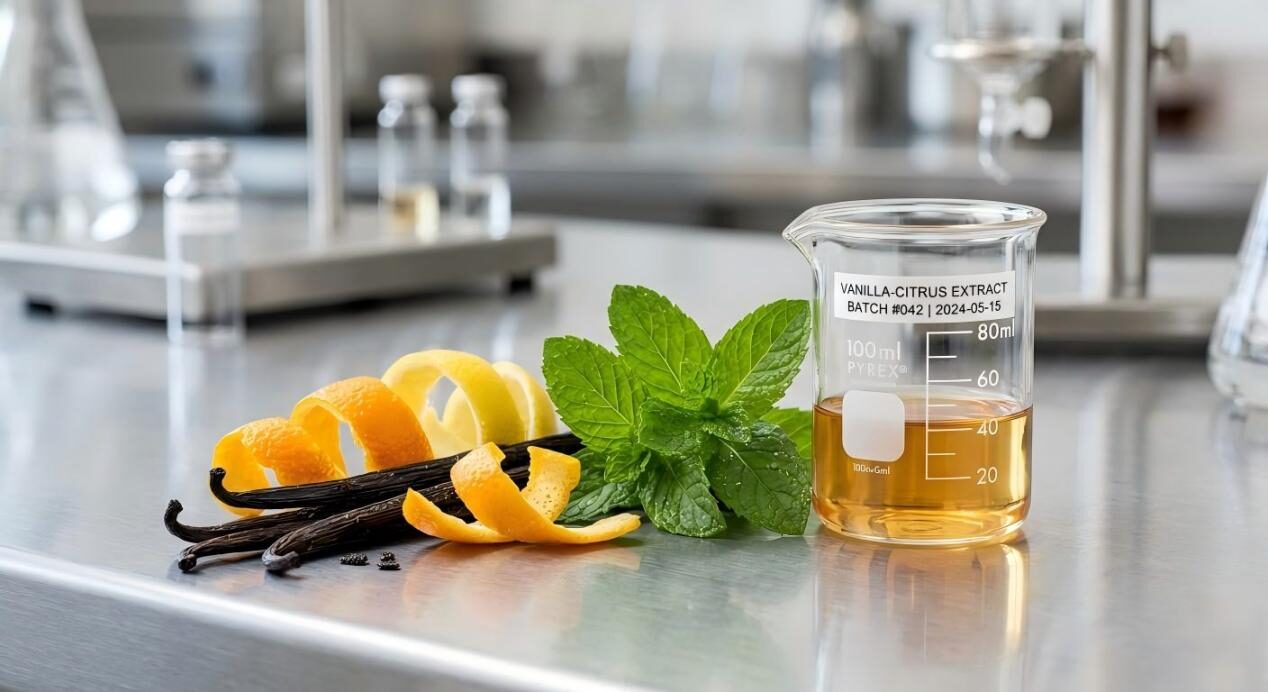 High-quality macro photography showcasing the intersection of fresh botanical ingredients and scientific purity.