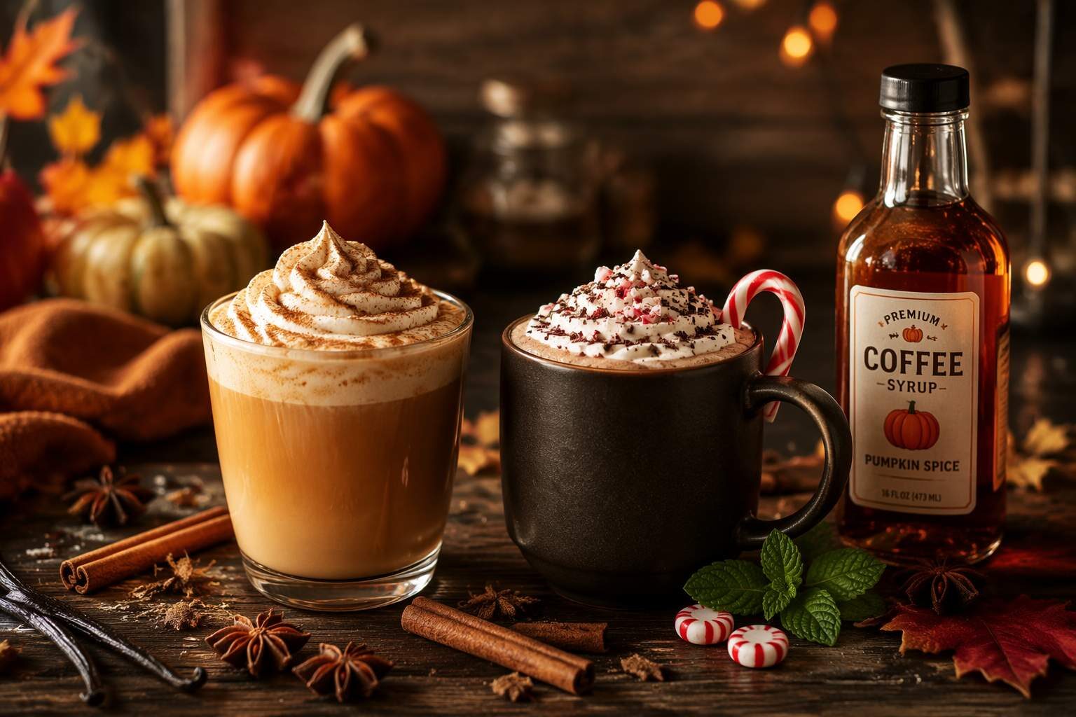 Master the science of crafting pumpkin spice and peppermint mocha coffee syrups. CUIGUAI Flavoring's expert guide covers spice chemistry, flavor balance, sugar systems, and formulation strategies for professional seasonal coffee syrup development.