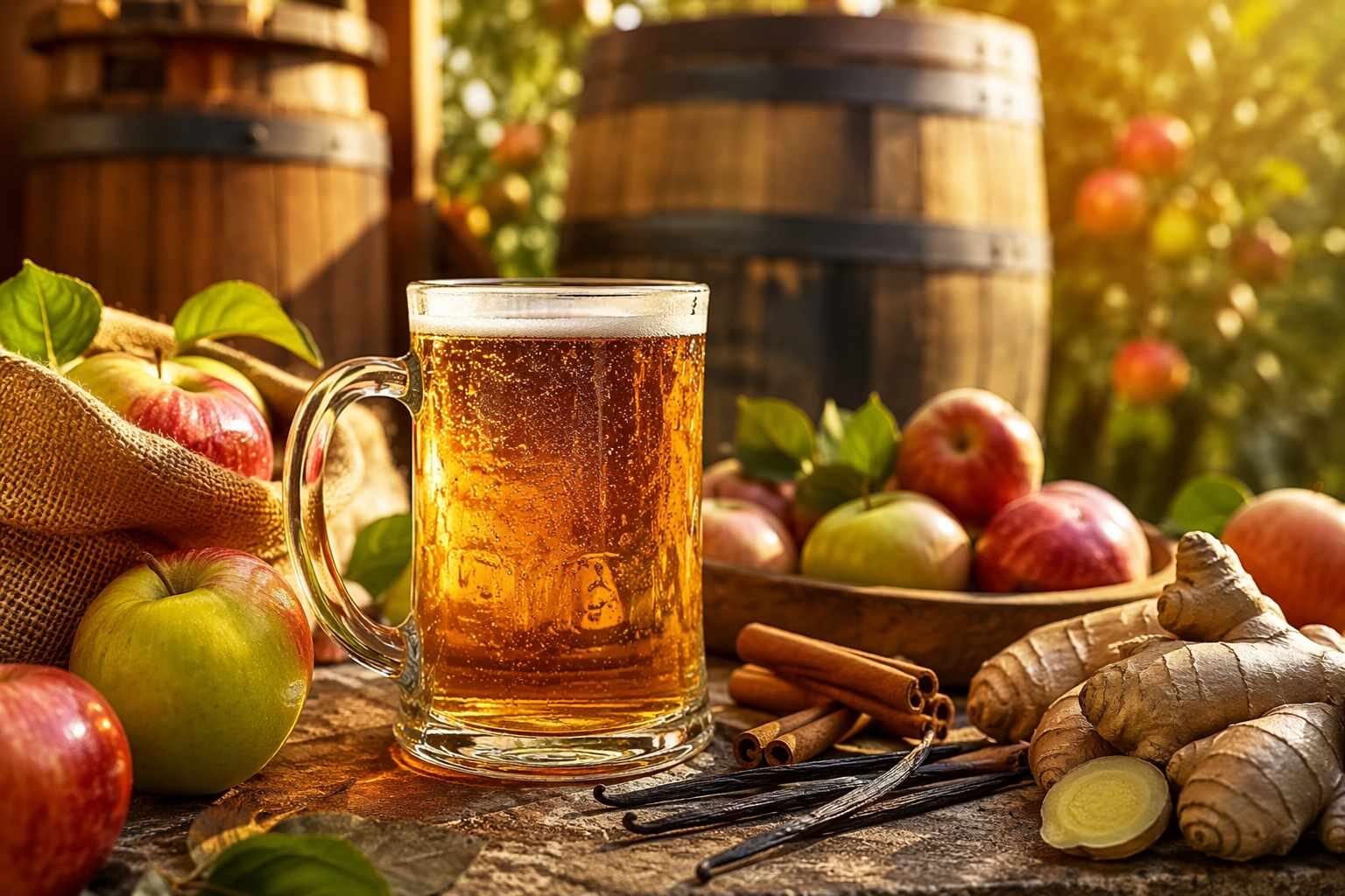 A comprehensive technical guide to enhancing apple character in cider brewing using natural flavor concentrates — covering apple variety flavor chemistry, fermentation-derived aroma compounds, natural botanical enhancement strategies (cinnamon, vanilla, elderflower, ginger), flavor stability in alcoholic matrices, and B2B flavor concentrate solutions for craft cider producers.