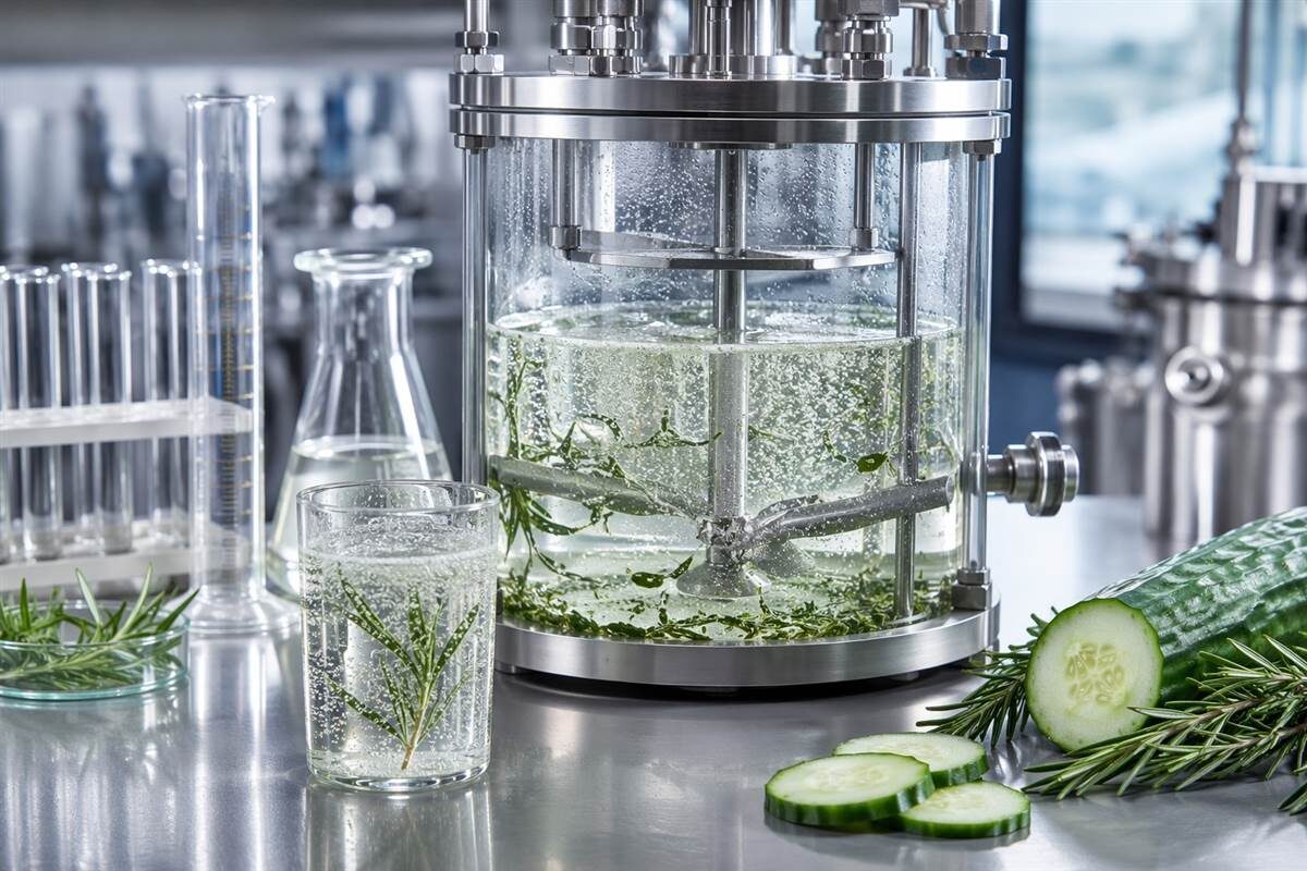 Pilot-scale tonic blending demonstrates how clarity, carbonation and botanical aroma must be balanced in a finished beverage.