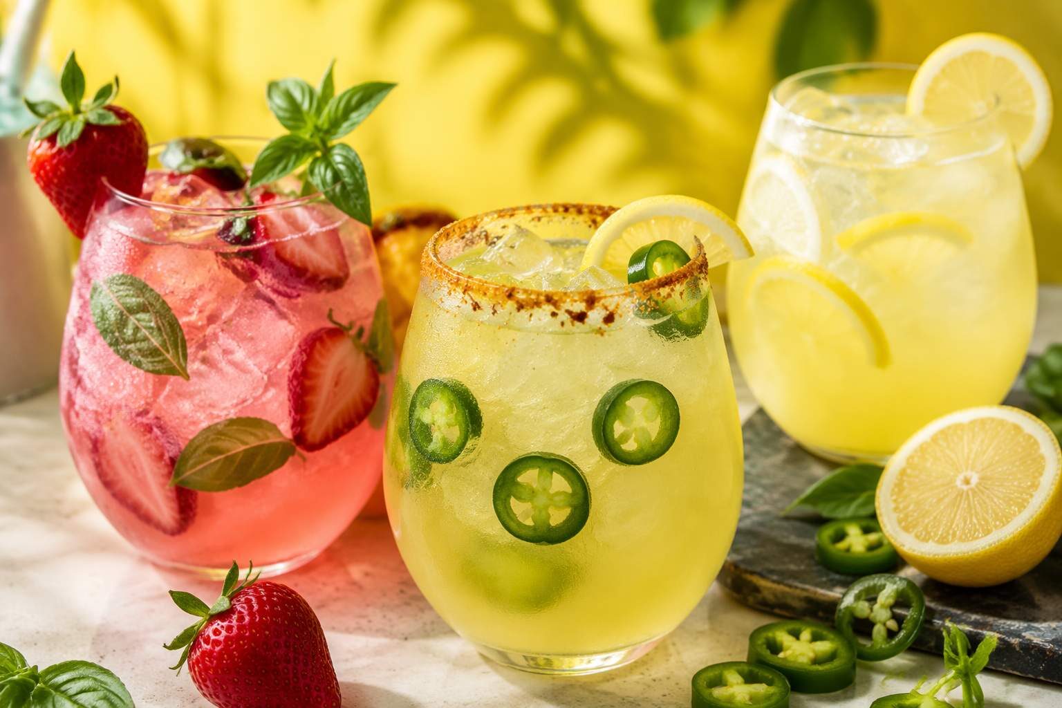 A technical and market guide to developing premium Lemonade 2.0 flavor profiles — covering the aroma chemistry of basil (linalool, eugenol), strawberry (furaneol, ethyl butyrate), and jalapeño (capsaicin, TRPV1 activation), formulation strategies for each pairing, and B2B flavor concentrate applications for the growing premium lemonade market.