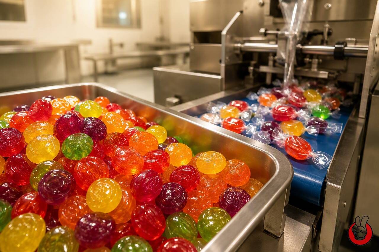 From kettle to wrapper: finished hard candies keep their full flavor profile when formulated with heat-stable, encapsulated flavor concentrates from a B2B flavor manufacturer.