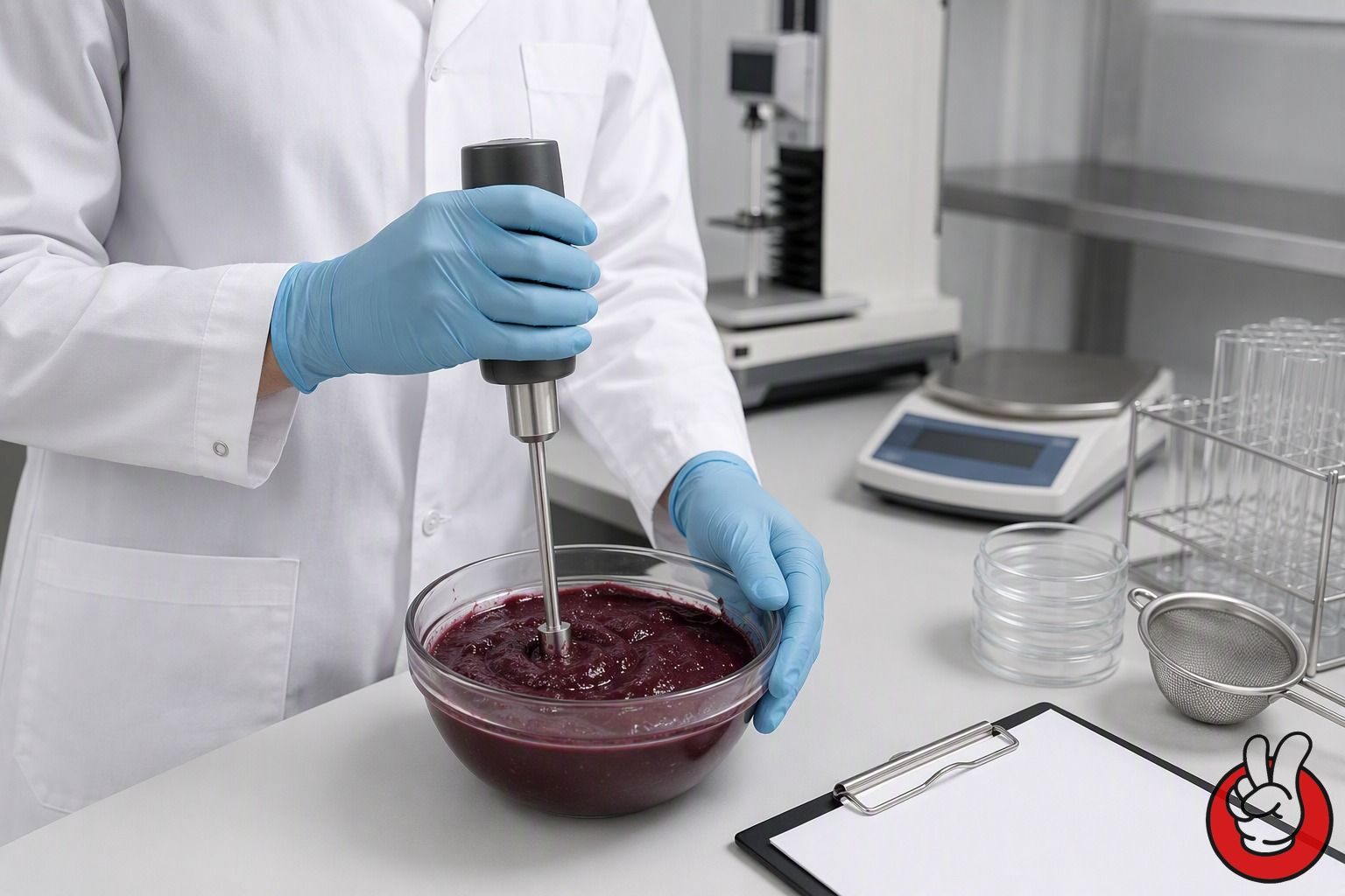 The quality-control program behind consistent fruit macarons: water activity targets, viscosity and texture specifications, microbiological limits, and shelf-life validation.