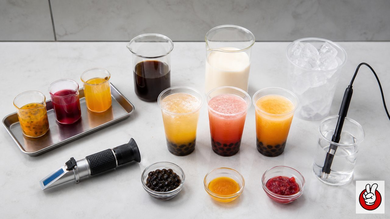 A technical formulation guide to building intense, stable bubble-tea syrups that retain fruit and tea character after dilution, ice and milk.